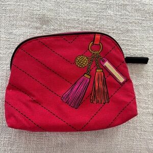 Estee Lauder Pink Cosmetic Bag with Tassel Design